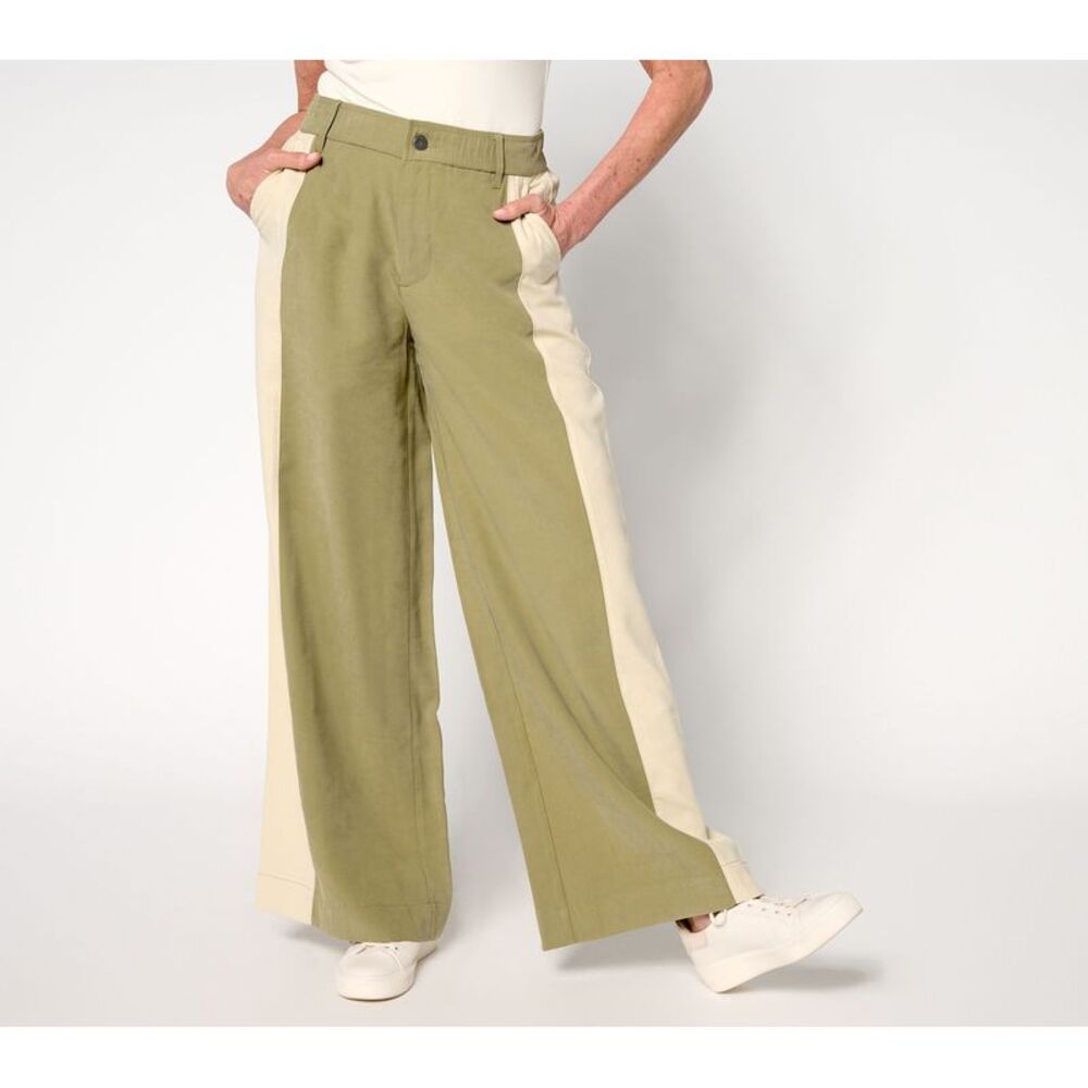 Peace Love World Women's Pants Sz 16 Exaggerated Side Panel Multi-colored